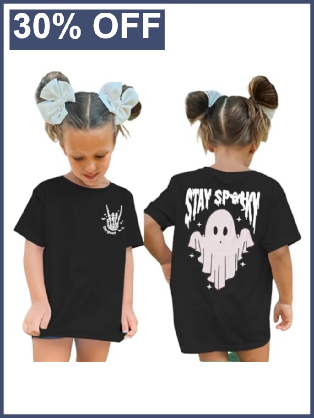 Kids Halloween Ghost Stay Spooky Short Sleeve T-Shirt